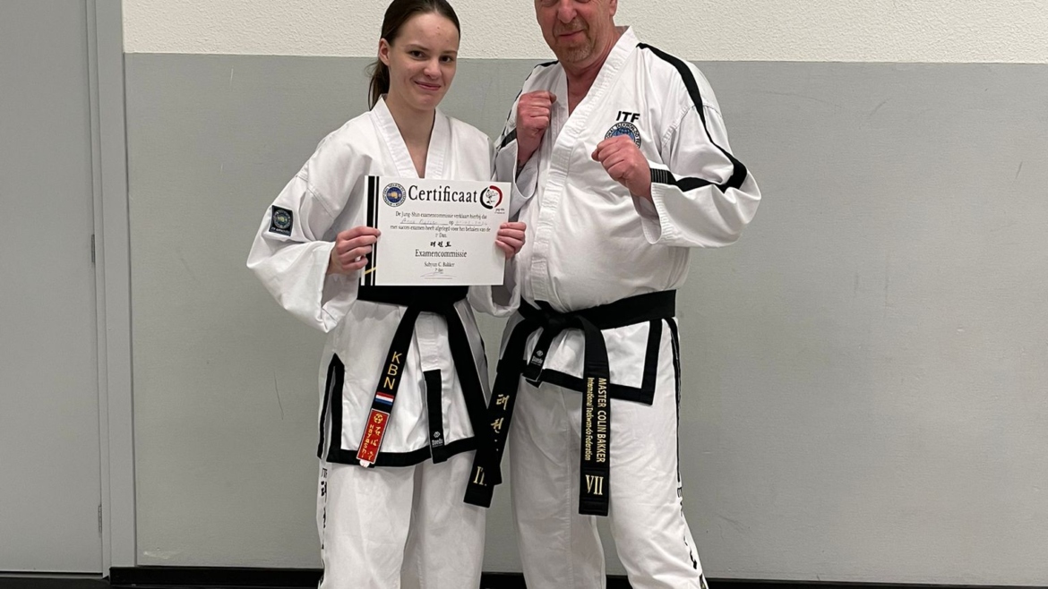 Anna Nijssen eerste dan Taekwon-do